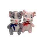 عروسک پرزی پاپیون دار حیوانات قد ۳۵ سانت