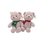 عروسک پرزی شالگردن دار خرس (قد ۳۰ سانت)