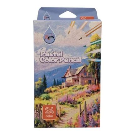 مداد رنگی پاستلی ۲۴ عددی Rain