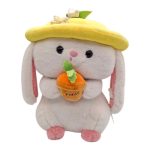 عروسک پرزی کلاهدار خرگوش (قد ۴۰ سانت)