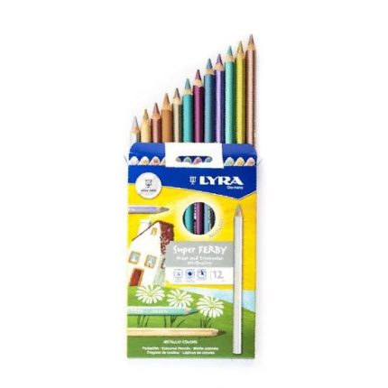 مداد رنگی 12عددی ضخیم لیرا LYRA